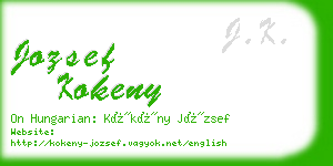 jozsef kokeny business card